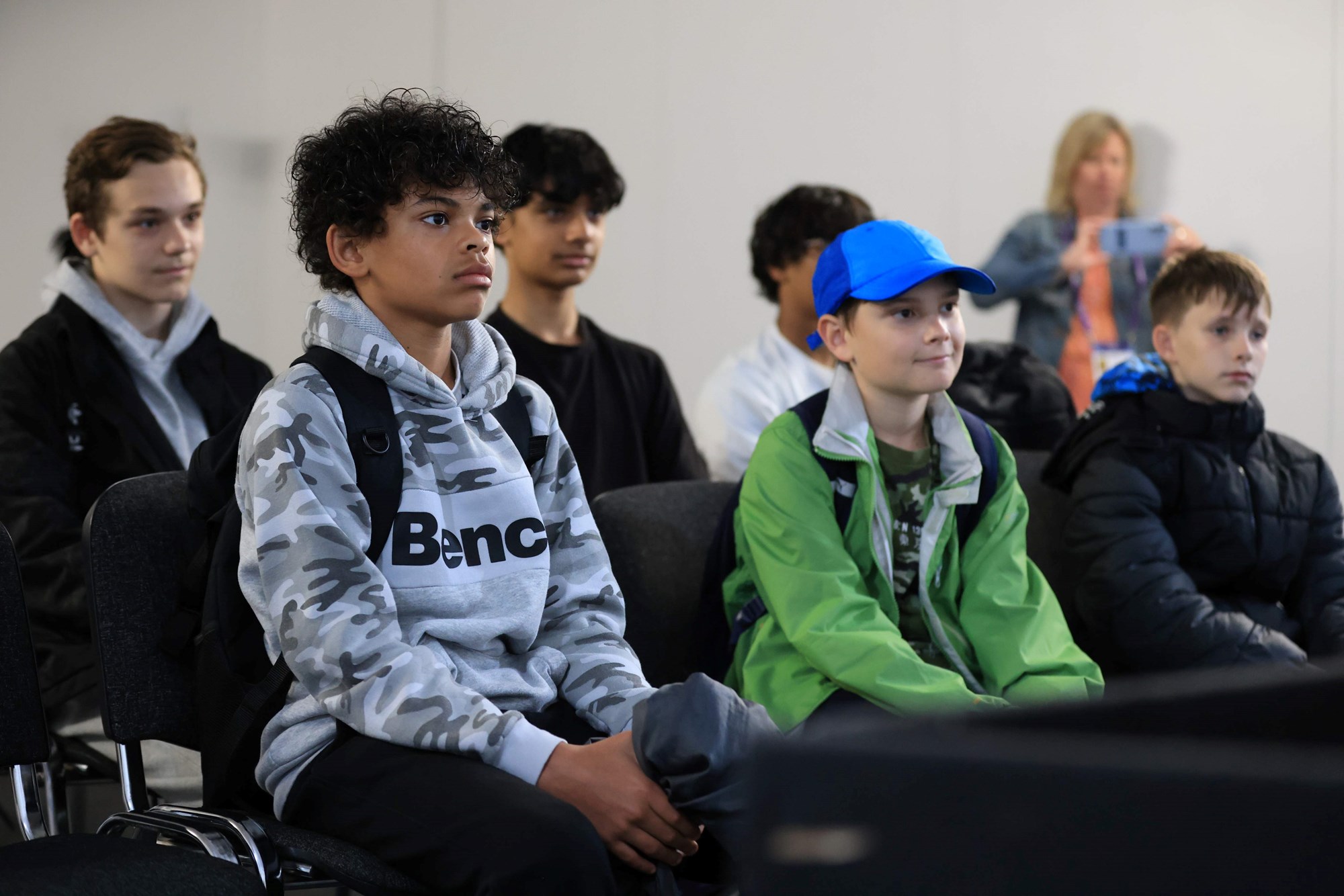  Beatriz Haddad Maia of Brazil speaks in a Q&A session during Day Four of the Rothesay Classic Birmingham at Edgbaston Priory Club on June 20, 2023 in Birmingham.