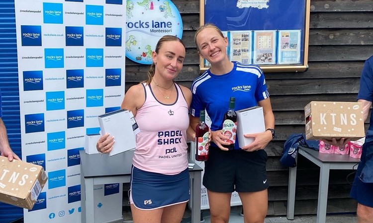 Aimee Gibson and Victoria Nicholas with the British Tour Rocks Lane title