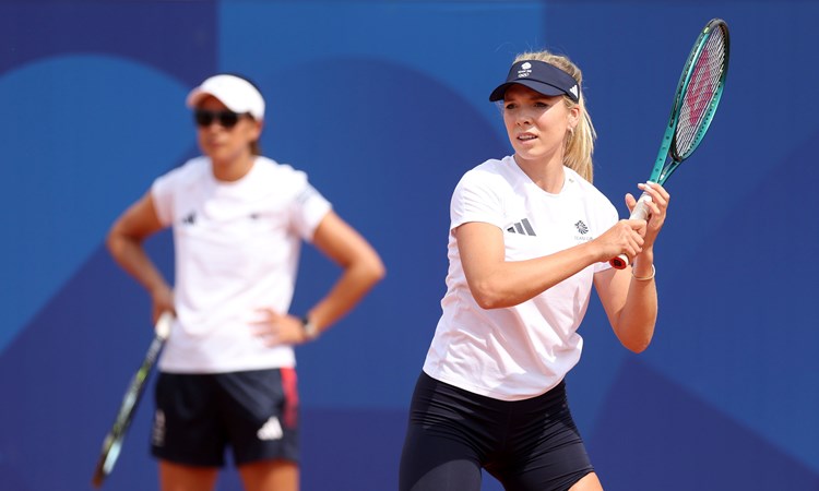 Katie Boulter in training for the Olympics