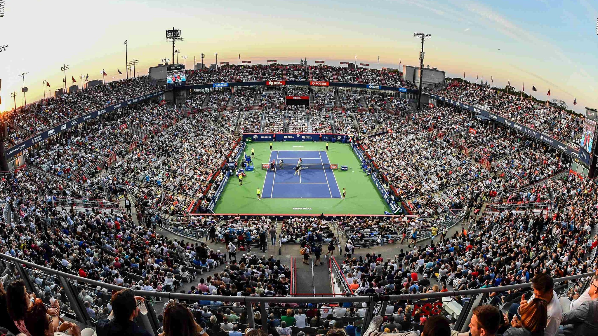 An image of the  IGA Stadium in Montreal, where the National Bank Open takes place