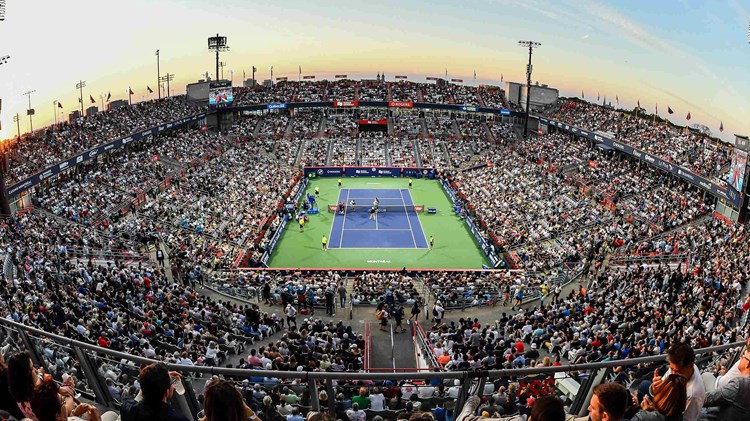 An image of the  IGA Stadium in Montreal, where the National Bank Open takes place