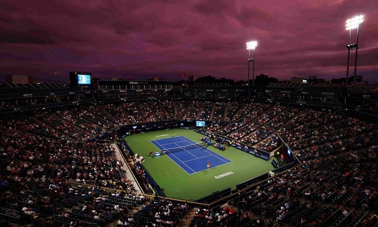 An image of the Sobeys Stadium in Toronto  where the National Bank Open takes place