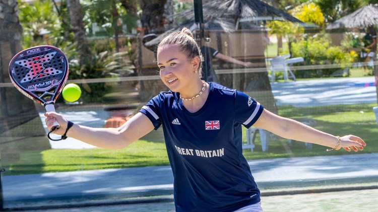 British No.1 Tia Norton pictured in action on the Padel courts