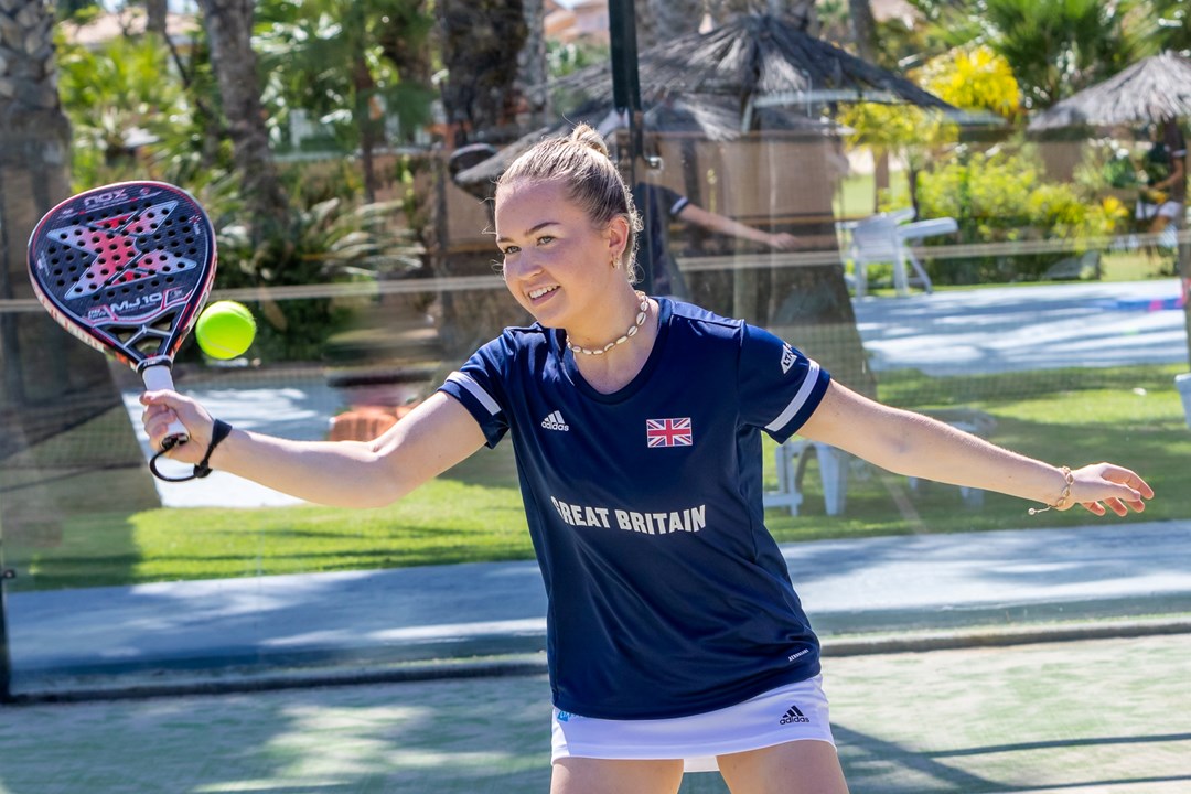 British No.1 Tia Norton pictured in action on the Padel courts