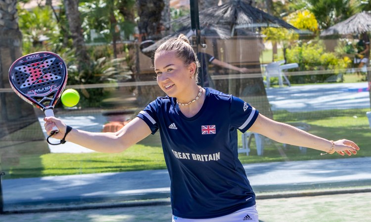 British No.1 Tia Norton pictured in action on the Padel courts