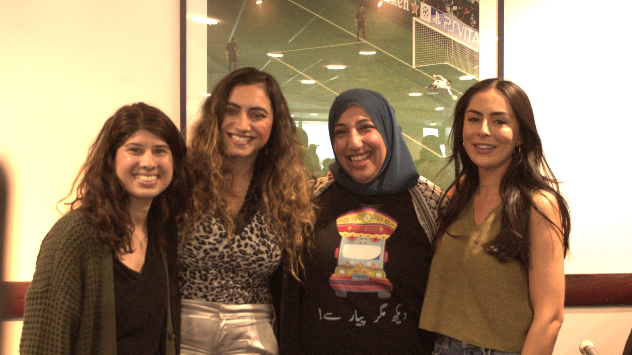 Leading members of the Brown Girl Sport initiative