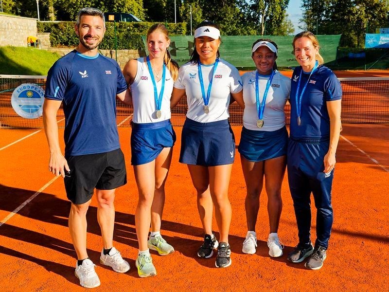 Dievčenské tímy 16U a 12U Veľkej Británie sa umiestnili na druhom mieste na letnom tenisovom pohári Európy.