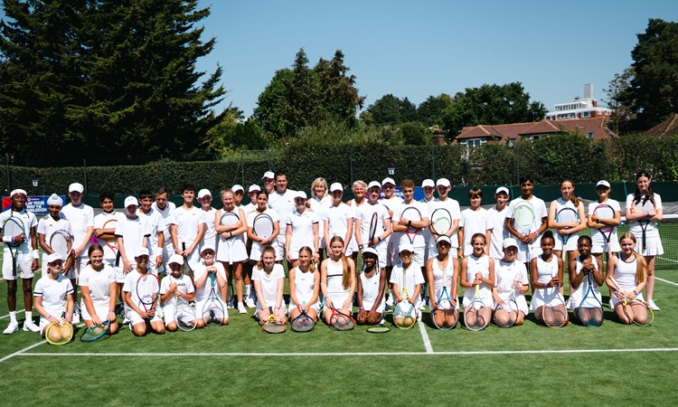 The competitors at the Play Your Way to Wimbledon finals
