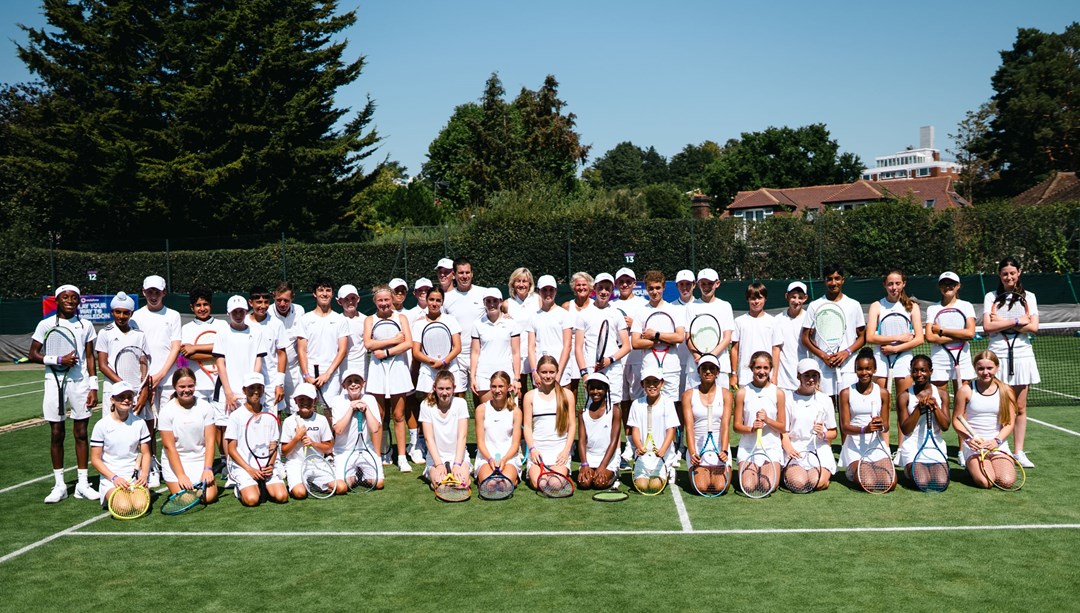 The competitors at the Play Your Way to Wimbledon finals