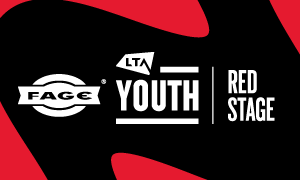 FAGE LTA Youth red stage logo