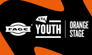 FAGE LTA Youth orange stage logo