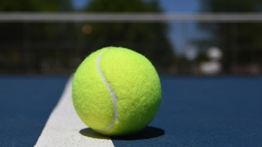 Tennis ball on the line