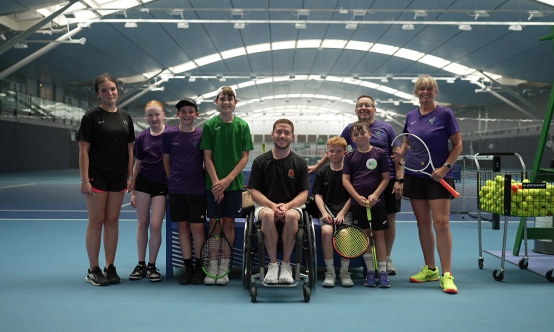 Wheelchair tennis star Alfie Hewett surprises inspirational LTA award-winning coach