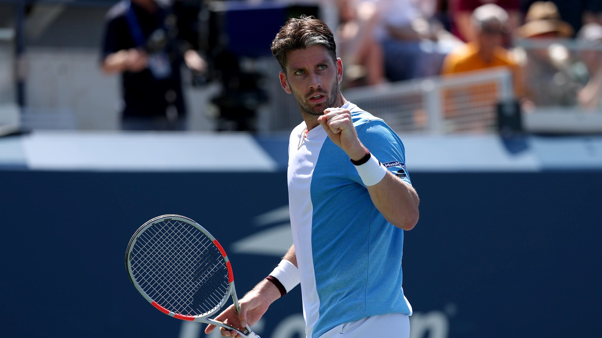 Cam Norrie gives a fist pump during a second round win at the US Open