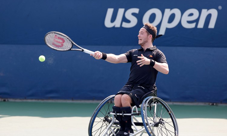 Alfie Hewett in action during the US Open at Flushing Meadows