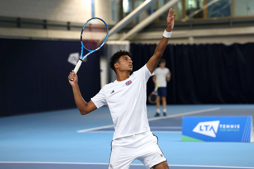 Esah Hayat in action during the National Deaf Tennis Championships 2022 at National Tennis Centre on September 10, 2022 in London, England.