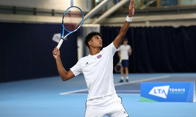 Esah Hayat in action during the National Deaf Tennis Championships 2022 at National Tennis Centre on September 10, 2022 in London, England.