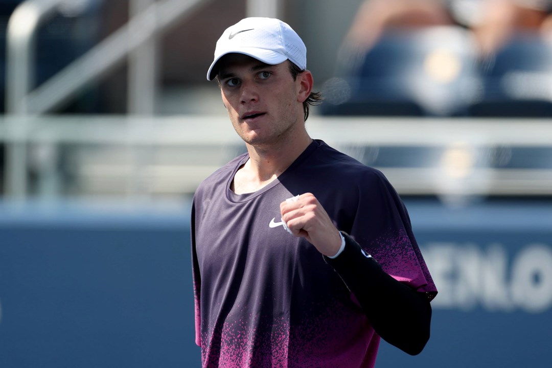 Jack Draper clenching his fist at the US Open