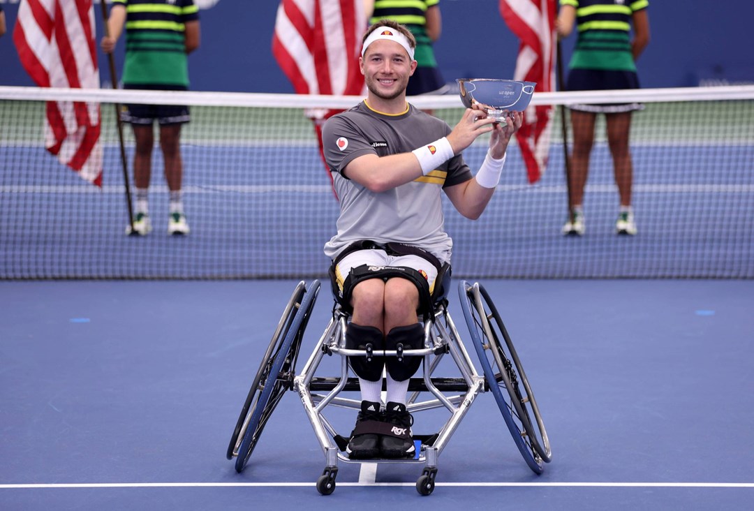 Alfie Hewett holds his fourth US Open wheelchair singles title in 2023