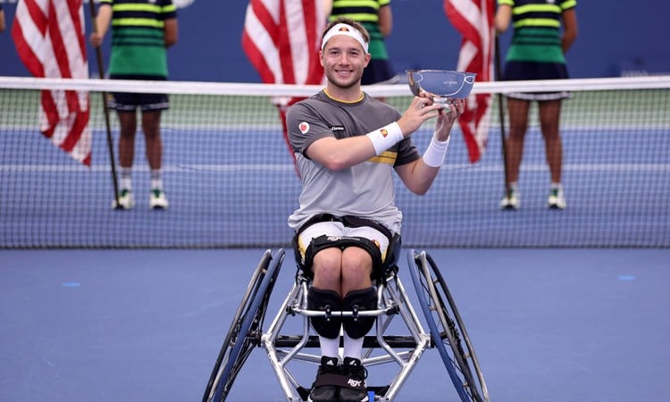 Alfie Hewett holds his fourth US Open wheelchair singles title in 2023