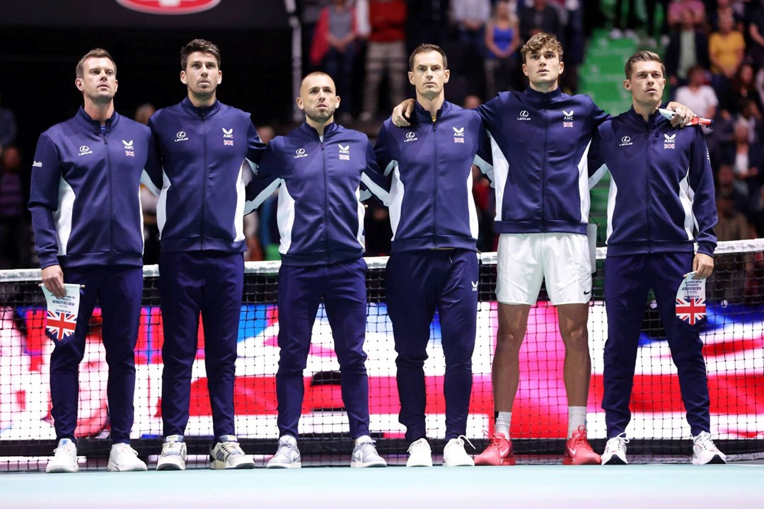 The Great Britain Davis Cup team ahead of their opening clash against Australia