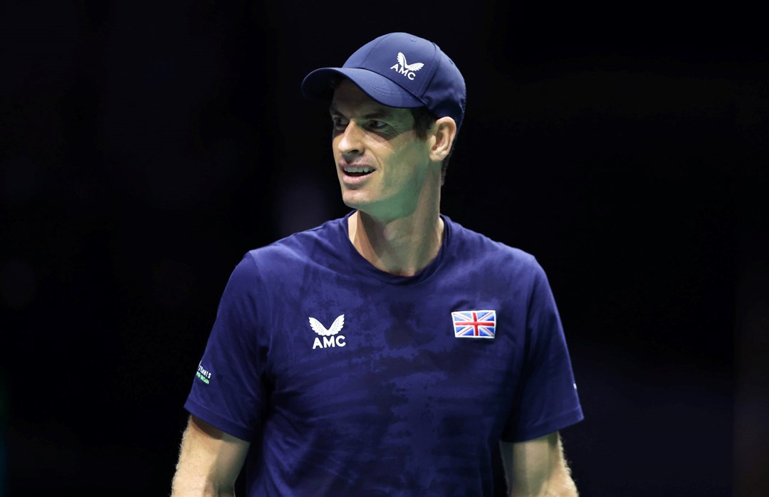 Andy Murray in training at the Davis Cup Finals 2023