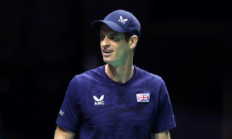 Andy Murray in training at the Davis Cup Finals 2023