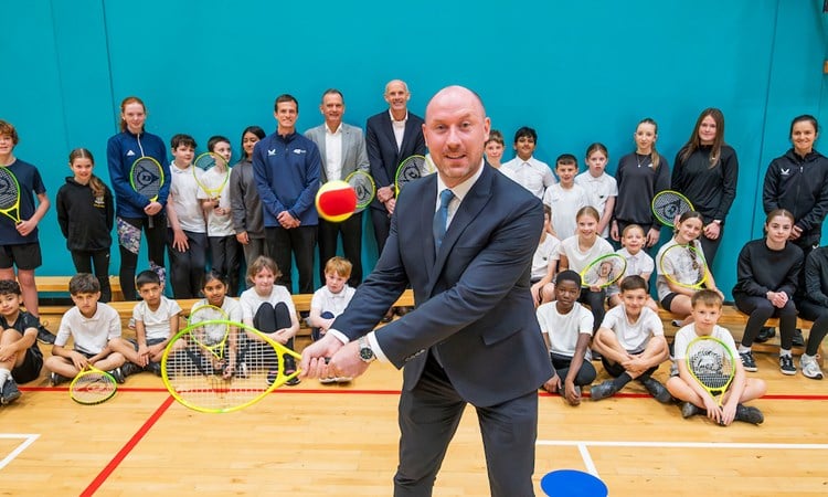 Pupils join Health & Social Care Secretary Neil Gray at launch of £1m investment into Scottish schools tennis