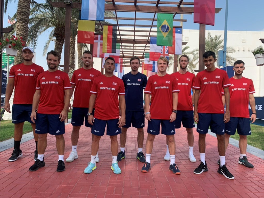 The Great Britain Padel Team lined up at the 2020 World Padel Championships in Qatar