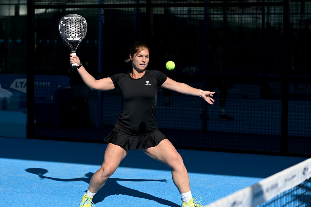 Hannah Lucy Ruddick during the London Padel Open at the National Tennis Centre 