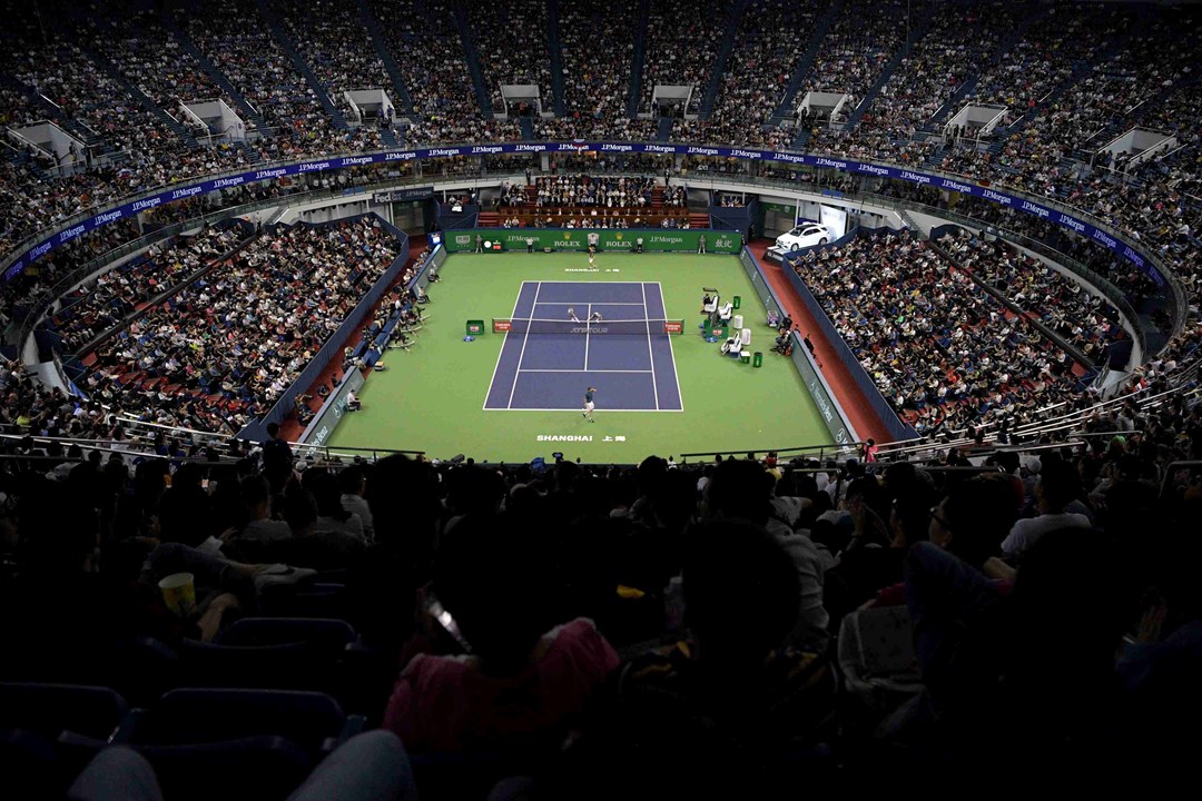 General View of the court in the stadium at the Shanghai Masters