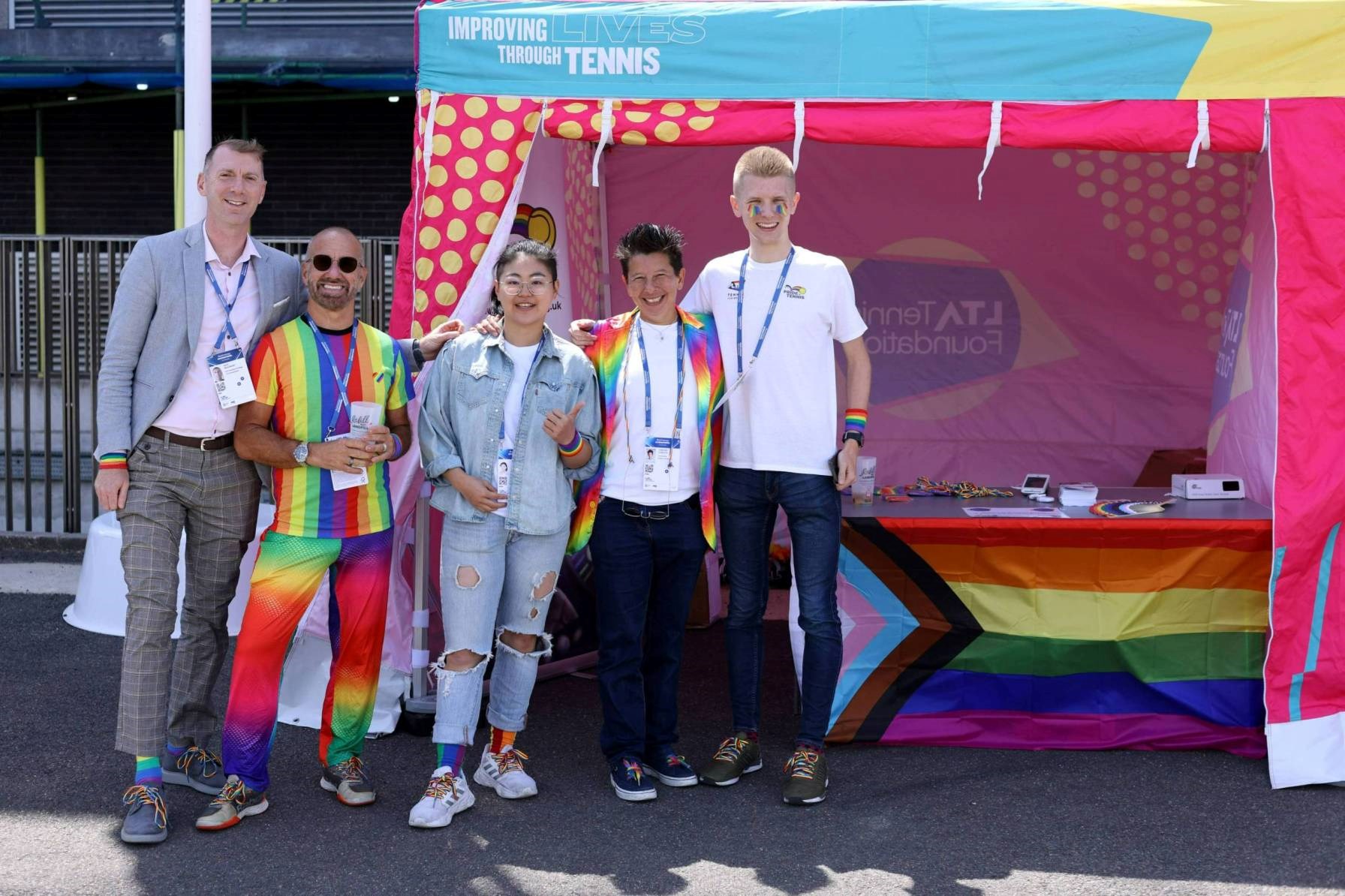 Pride in Tennis team at the Rothesay International Eastbourne