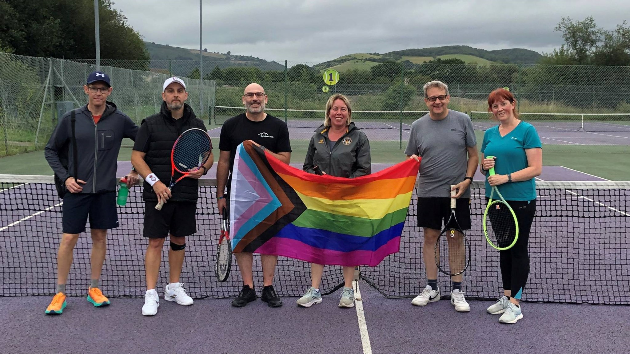 Pride in Tennis at Caerphilly Tennis Club in Wales