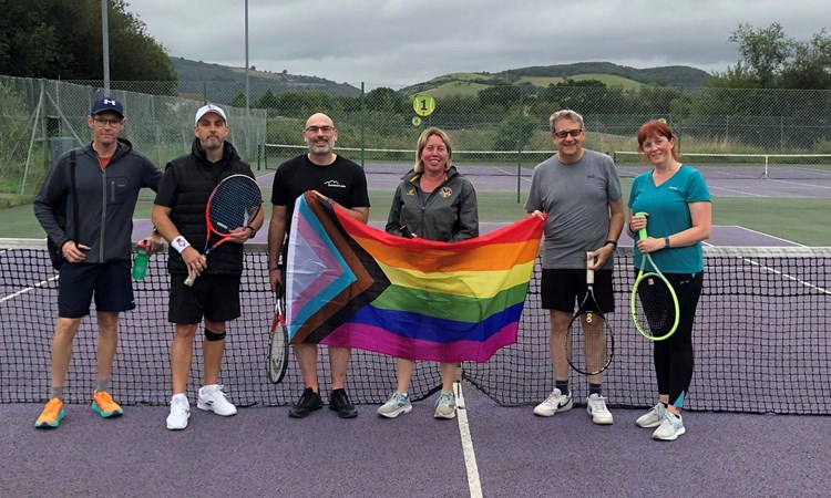 Pride in Tennis at Caerphilly Tennis Club in Wales