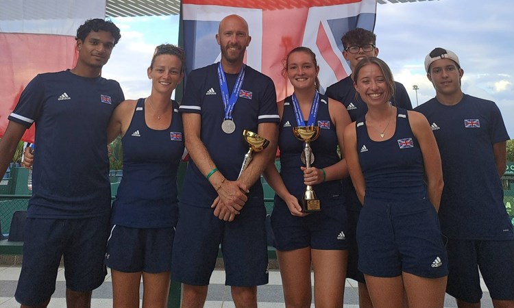 The Great Britain team at the World Deaf Tennis Championships in Crete