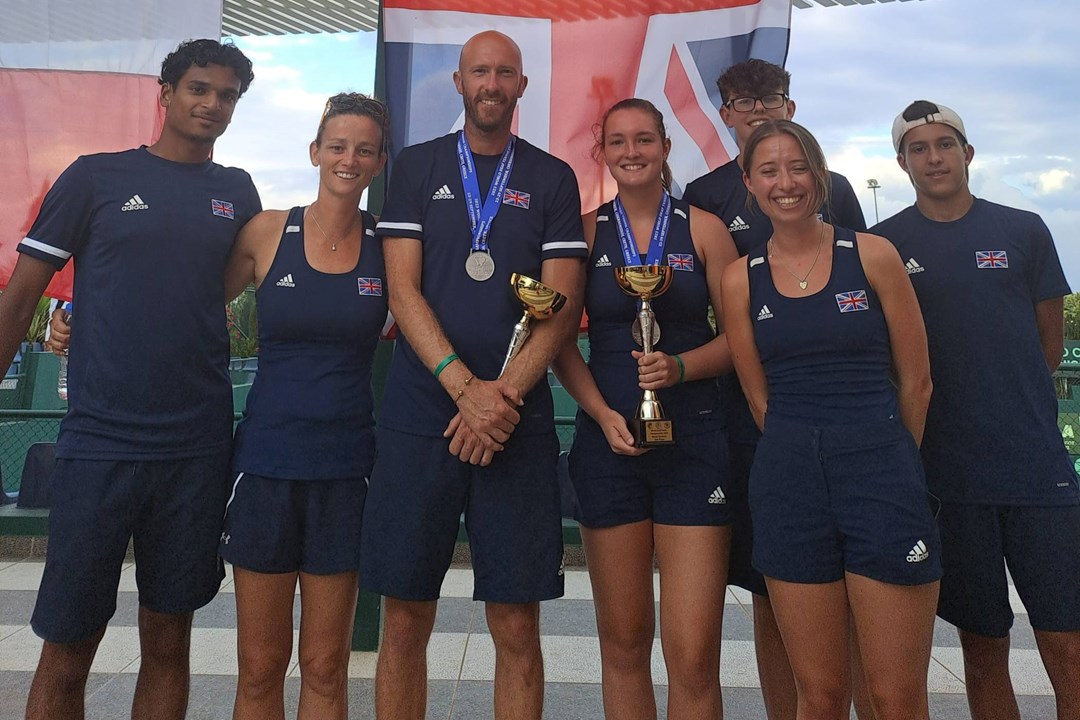 The Great Britain team at the World Deaf Tennis Championships in Crete