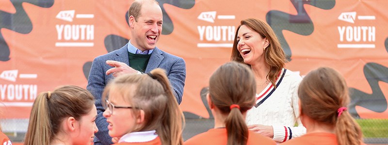 The Duke and Duchess of Cambridge at the LTA Youth programme