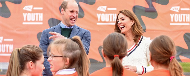 The Duke and Duchess of Cambridge at the LTA Youth programme