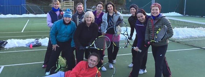 A group of players pose for a picture at Scotland’s Western Lawn Tennis Club