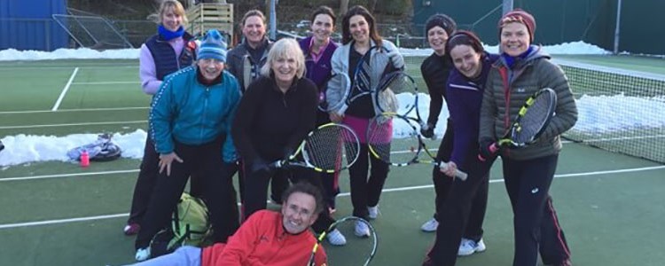 A group of players pose for a picture at Scotland’s Western Lawn Tennis Club