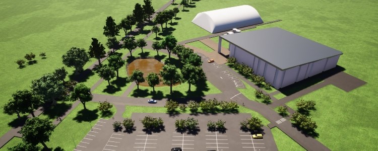 The proposed look for the new four-court facility in Elgin at the Moray Sports Centre