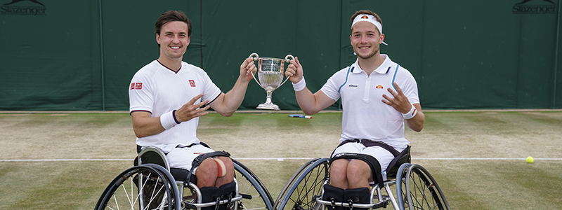 Alfie Hewett and Gordon Reid Wimbledon 2021 Men's wheelchair doubles champions