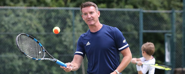 Scott LLoyd LTA CEO hitting a ball
