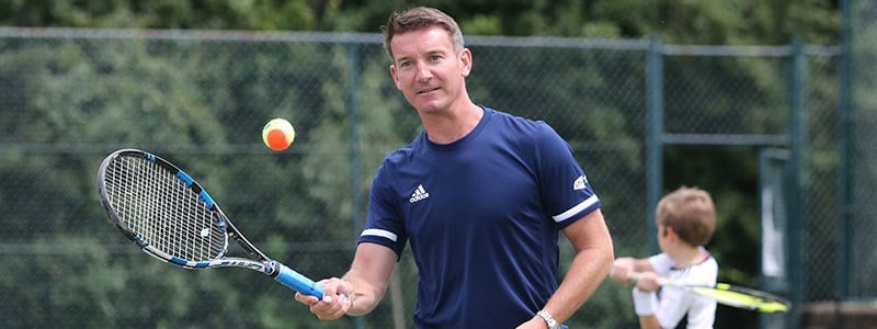 Scott LLoyd LTA CEO hitting a ball
