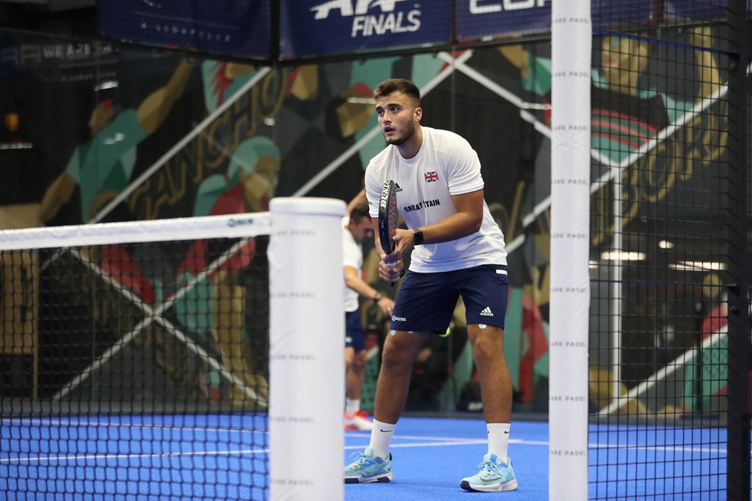Louie Harris at the World Padel Championships