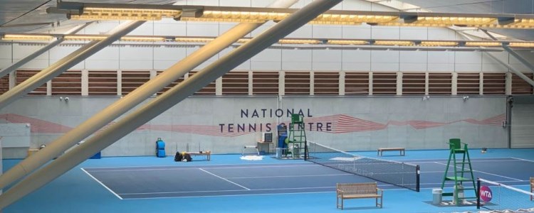 The indoor courts at the National Tennis Centre in London
