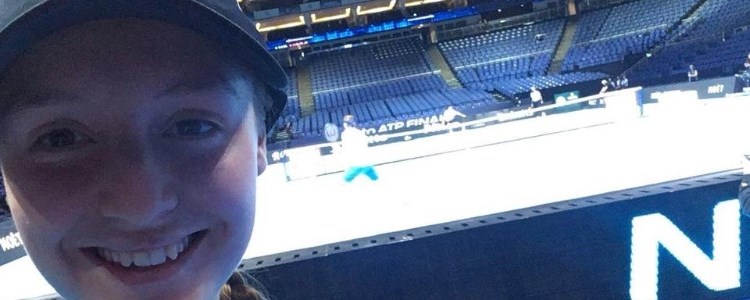 Ball girl Esta MacInnes at the Nitto ATP Finals in 2018