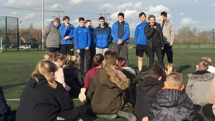 Group leading a junior session