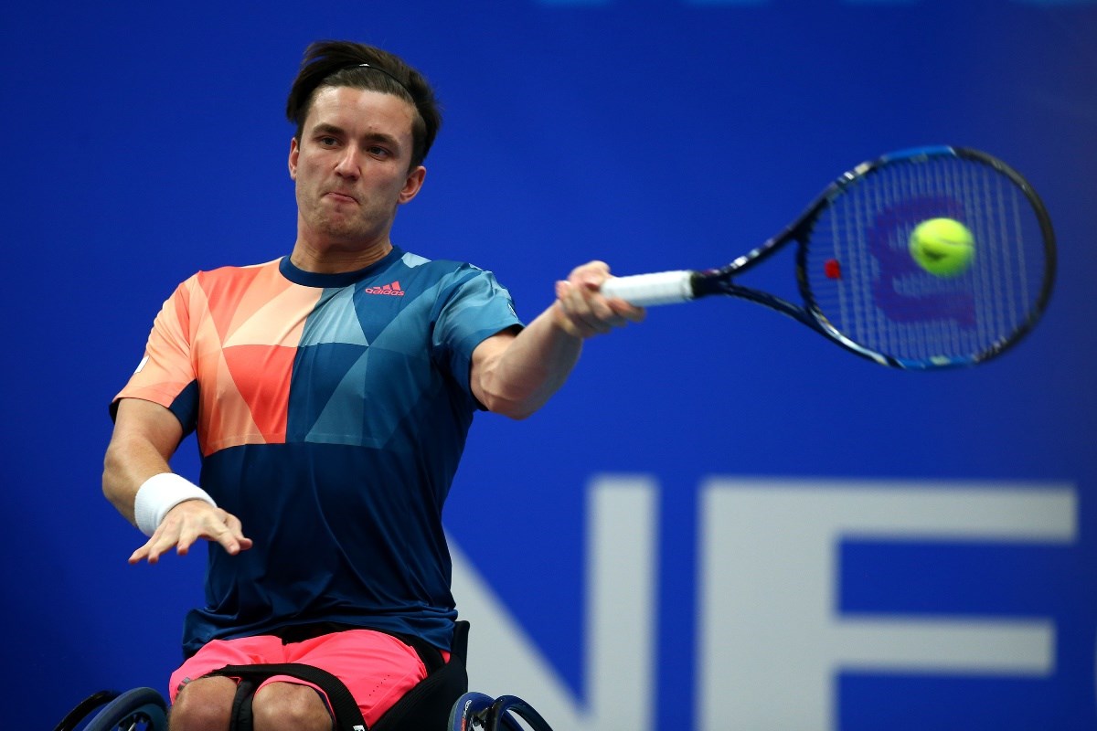 Gordon Reid at the NEC Wheelchair Tennis Masters