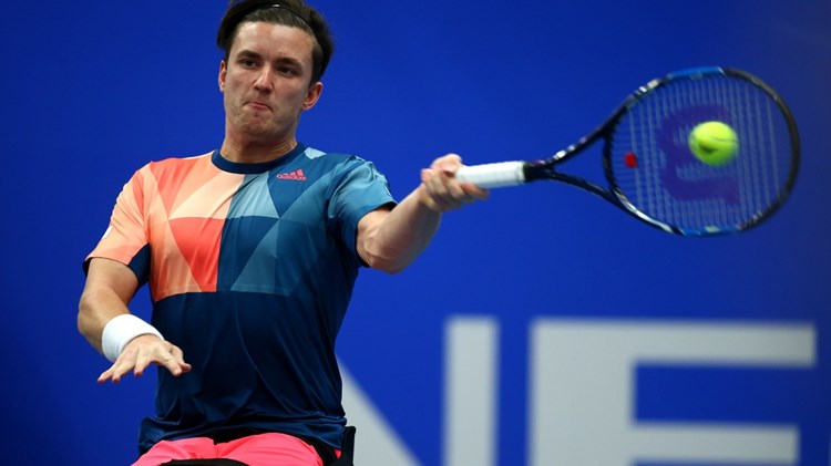 Gordon Reid at the NEC Wheelchair Tennis Masters